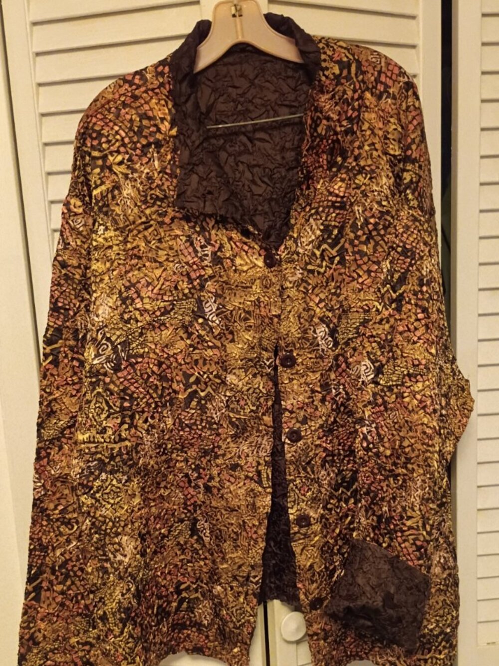 Beautiful Silky Light Reversible Crinkle finish Jacket
